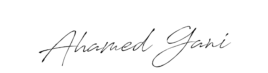 Make a beautiful signature design for name Ahamed Gani. With this signature (Antro_Vectra) style, you can create a handwritten signature for free. Ahamed Gani signature style 6 images and pictures png
