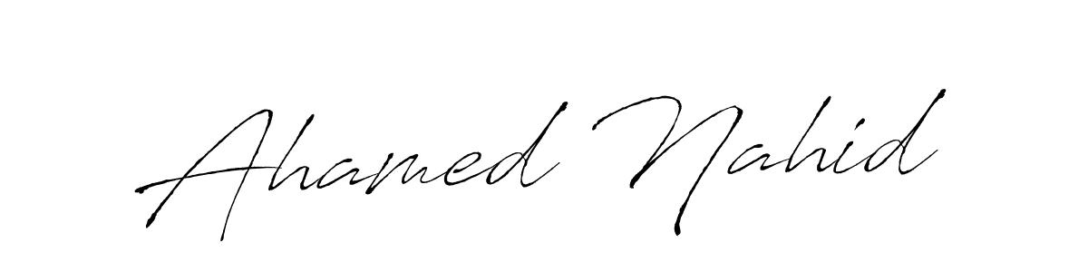 How to make Ahamed Nahid name signature. Use Antro_Vectra style for creating short signs online. This is the latest handwritten sign. Ahamed Nahid signature style 6 images and pictures png