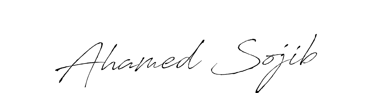 How to make Ahamed Sojib name signature. Use Antro_Vectra style for creating short signs online. This is the latest handwritten sign. Ahamed Sojib signature style 6 images and pictures png