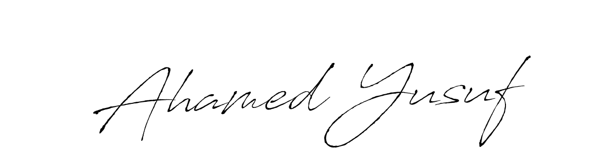 Design your own signature with our free online signature maker. With this signature software, you can create a handwritten (Antro_Vectra) signature for name Ahamed Yusuf. Ahamed Yusuf signature style 6 images and pictures png