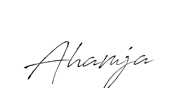 Design your own signature with our free online signature maker. With this signature software, you can create a handwritten (Antro_Vectra) signature for name Ahamja. Ahamja signature style 6 images and pictures png