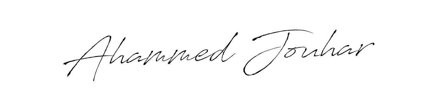 Design your own signature with our free online signature maker. With this signature software, you can create a handwritten (Antro_Vectra) signature for name Ahammed Jouhar. Ahammed Jouhar signature style 6 images and pictures png