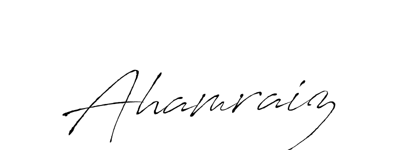 Design your own signature with our free online signature maker. With this signature software, you can create a handwritten (Antro_Vectra) signature for name Ahamraiz. Ahamraiz signature style 6 images and pictures png