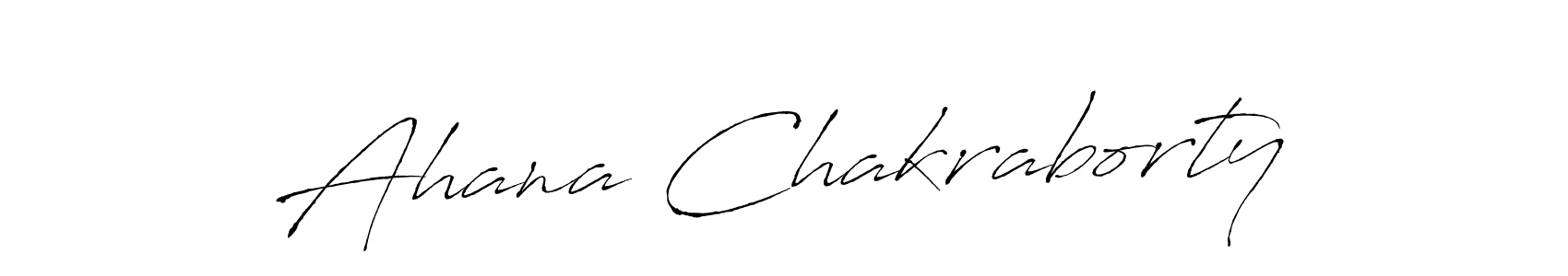 How to make Ahana Chakraborty name signature. Use Antro_Vectra style for creating short signs online. This is the latest handwritten sign. Ahana Chakraborty signature style 6 images and pictures png