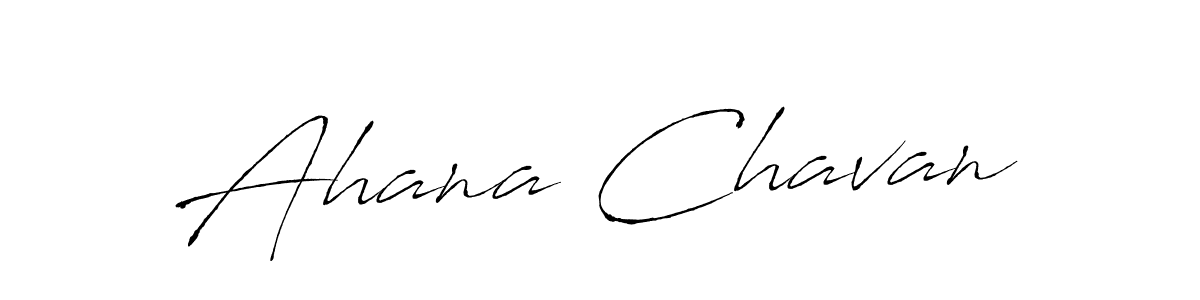 How to make Ahana Chavan name signature. Use Antro_Vectra style for creating short signs online. This is the latest handwritten sign. Ahana Chavan signature style 6 images and pictures png