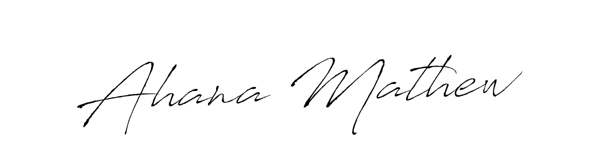 Create a beautiful signature design for name Ahana Mathew. With this signature (Antro_Vectra) fonts, you can make a handwritten signature for free. Ahana Mathew signature style 6 images and pictures png