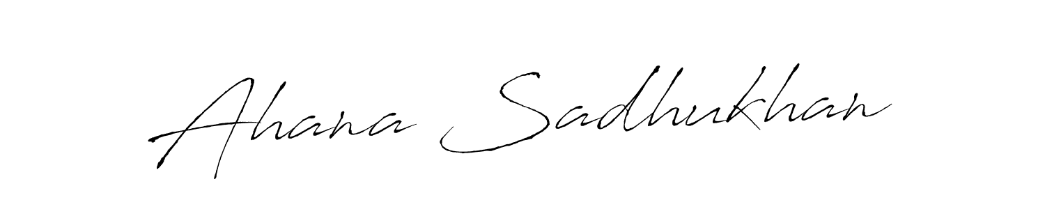 Create a beautiful signature design for name Ahana Sadhukhan. With this signature (Antro_Vectra) fonts, you can make a handwritten signature for free. Ahana Sadhukhan signature style 6 images and pictures png