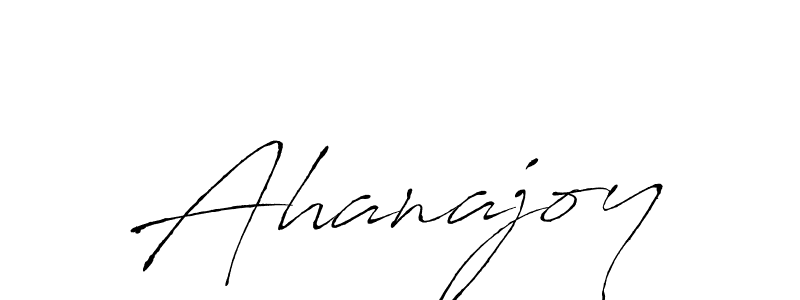 Use a signature maker to create a handwritten signature online. With this signature software, you can design (Antro_Vectra) your own signature for name Ahanajoy. Ahanajoy signature style 6 images and pictures png