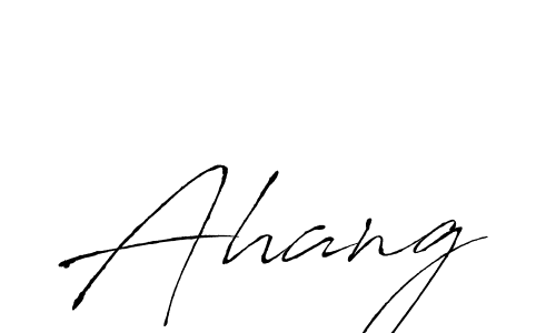 Design your own signature with our free online signature maker. With this signature software, you can create a handwritten (Antro_Vectra) signature for name Ahang. Ahang signature style 6 images and pictures png