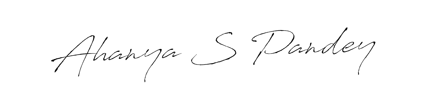 Use a signature maker to create a handwritten signature online. With this signature software, you can design (Antro_Vectra) your own signature for name Ahanya S Pandey. Ahanya S Pandey signature style 6 images and pictures png