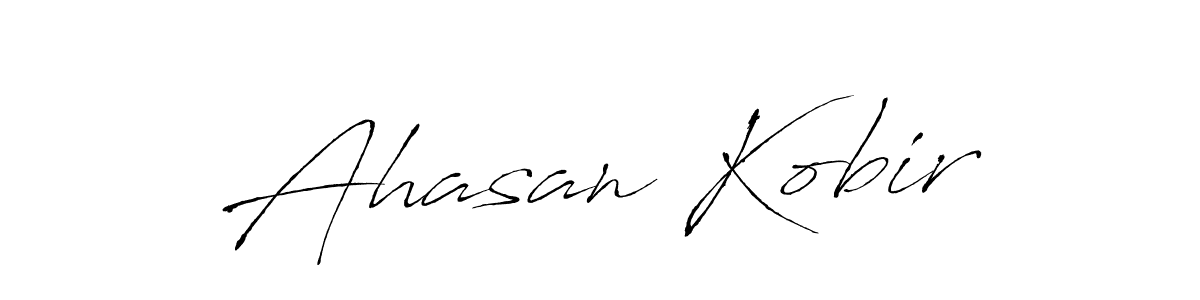Make a beautiful signature design for name Ahasan Kobir. With this signature (Antro_Vectra) style, you can create a handwritten signature for free. Ahasan Kobir signature style 6 images and pictures png