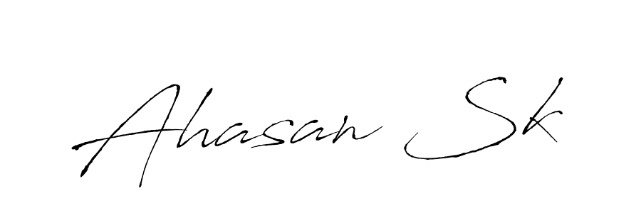 How to make Ahasan Sk signature? Antro_Vectra is a professional autograph style. Create handwritten signature for Ahasan Sk name. Ahasan Sk signature style 6 images and pictures png