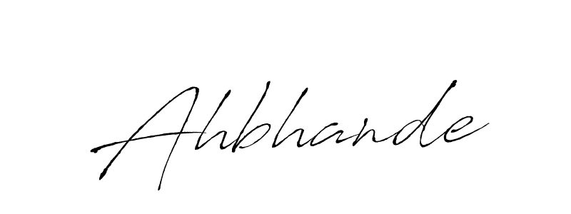Also we have Ahbhande name is the best signature style. Create professional handwritten signature collection using Antro_Vectra autograph style. Ahbhande signature style 6 images and pictures png