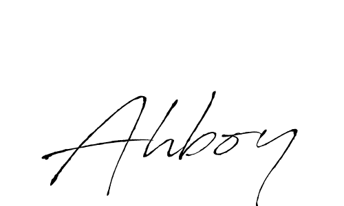 Use a signature maker to create a handwritten signature online. With this signature software, you can design (Antro_Vectra) your own signature for name Ahboy. Ahboy signature style 6 images and pictures png