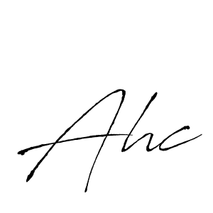 Make a beautiful signature design for name Ahc. With this signature (Antro_Vectra) style, you can create a handwritten signature for free. Ahc signature style 6 images and pictures png