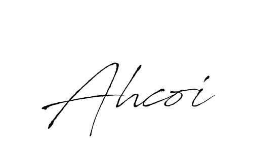 How to make Ahcoi name signature. Use Antro_Vectra style for creating short signs online. This is the latest handwritten sign. Ahcoi signature style 6 images and pictures png