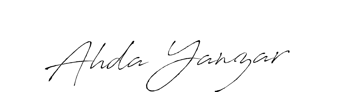 How to make Ahda Yanzar name signature. Use Antro_Vectra style for creating short signs online. This is the latest handwritten sign. Ahda Yanzar signature style 6 images and pictures png