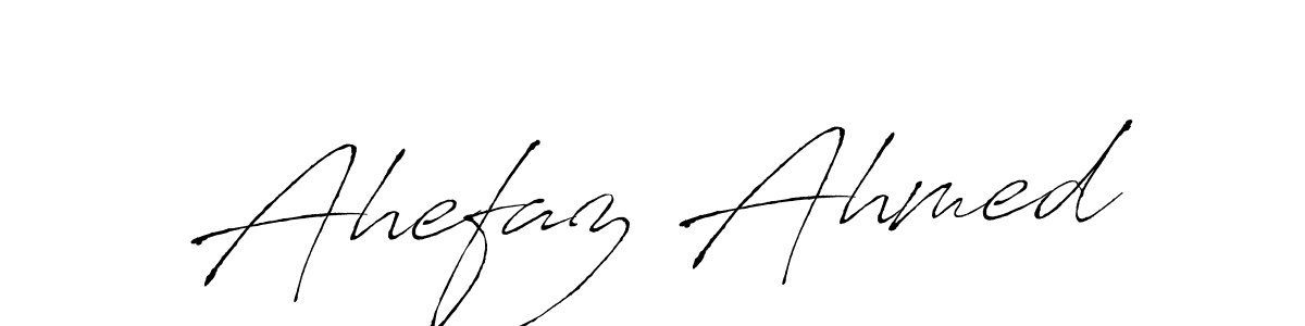 Antro_Vectra is a professional signature style that is perfect for those who want to add a touch of class to their signature. It is also a great choice for those who want to make their signature more unique. Get Ahefaz Ahmed name to fancy signature for free. Ahefaz Ahmed signature style 6 images and pictures png
