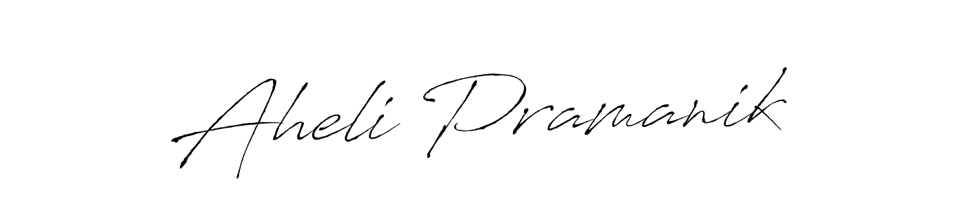 Aheli Pramanik stylish signature style. Best Handwritten Sign (Antro_Vectra) for my name. Handwritten Signature Collection Ideas for my name Aheli Pramanik. Aheli Pramanik signature style 6 images and pictures png