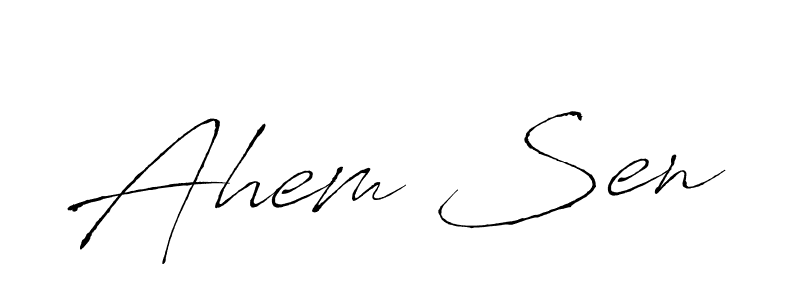 Also we have Ahem Sen name is the best signature style. Create professional handwritten signature collection using Antro_Vectra autograph style. Ahem Sen signature style 6 images and pictures png