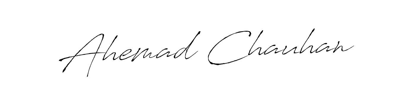 Ahemad Chauhan stylish signature style. Best Handwritten Sign (Antro_Vectra) for my name. Handwritten Signature Collection Ideas for my name Ahemad Chauhan. Ahemad Chauhan signature style 6 images and pictures png