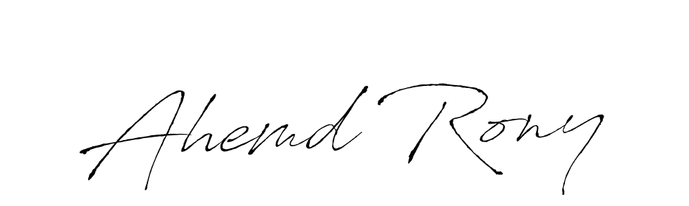 Ahemd Rony stylish signature style. Best Handwritten Sign (Antro_Vectra) for my name. Handwritten Signature Collection Ideas for my name Ahemd Rony. Ahemd Rony signature style 6 images and pictures png