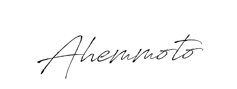 Create a beautiful signature design for name Ahemmoto. With this signature (Antro_Vectra) fonts, you can make a handwritten signature for free. Ahemmoto signature style 6 images and pictures png
