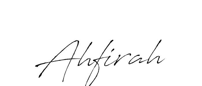 Design your own signature with our free online signature maker. With this signature software, you can create a handwritten (Antro_Vectra) signature for name Ahfirah. Ahfirah signature style 6 images and pictures png