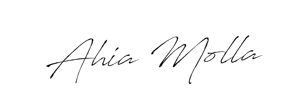 Design your own signature with our free online signature maker. With this signature software, you can create a handwritten (Antro_Vectra) signature for name Ahia Molla. Ahia Molla signature style 6 images and pictures png