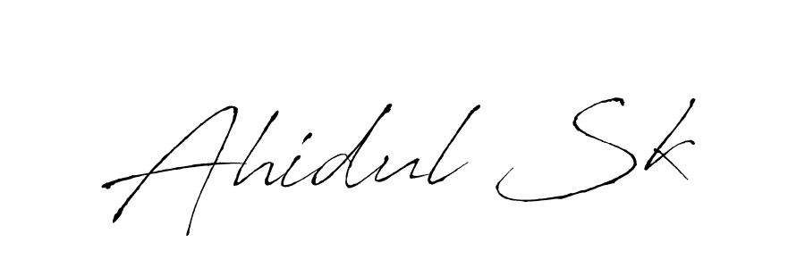 Design your own signature with our free online signature maker. With this signature software, you can create a handwritten (Antro_Vectra) signature for name Ahidul Sk. Ahidul Sk signature style 6 images and pictures png