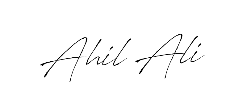 Also we have Ahil Ali name is the best signature style. Create professional handwritten signature collection using Antro_Vectra autograph style. Ahil Ali signature style 6 images and pictures png