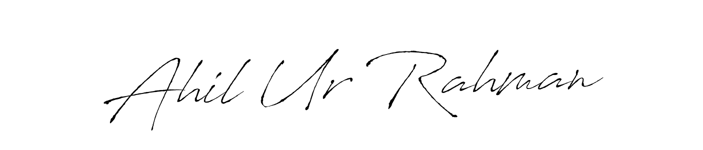 The best way (Antro_Vectra) to make a short signature is to pick only two or three words in your name. The name Ahil Ur Rahman include a total of six letters. For converting this name. Ahil Ur Rahman signature style 6 images and pictures png