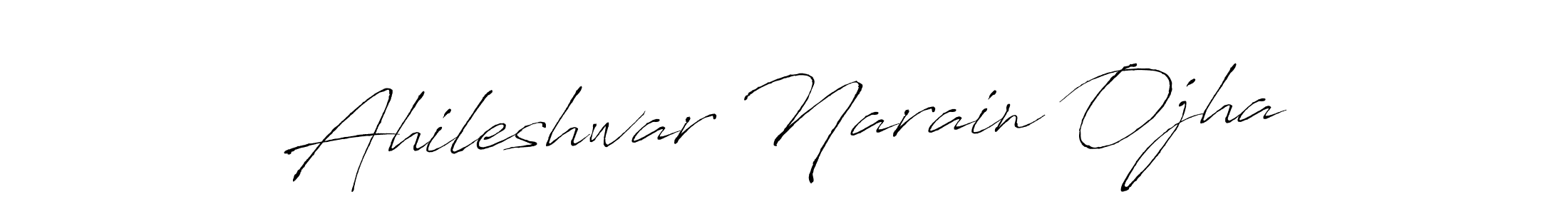 Create a beautiful signature design for name Ahileshwar Narain Ojha. With this signature (Antro_Vectra) fonts, you can make a handwritten signature for free. Ahileshwar Narain Ojha signature style 6 images and pictures png