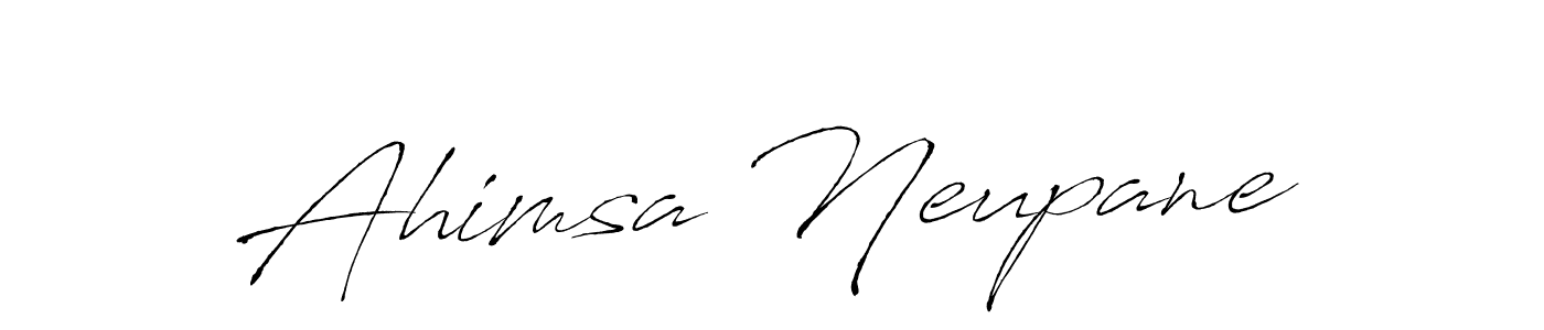 This is the best signature style for the Ahimsa Neupane name. Also you like these signature font (Antro_Vectra). Mix name signature. Ahimsa Neupane signature style 6 images and pictures png