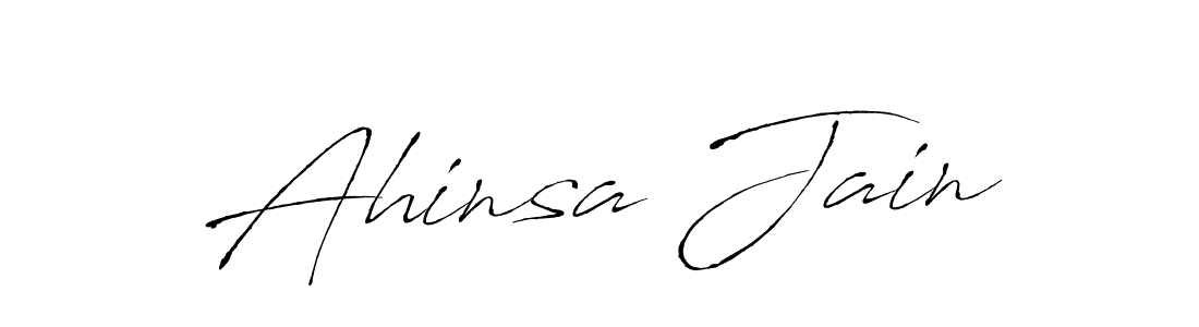 How to make Ahinsa Jain name signature. Use Antro_Vectra style for creating short signs online. This is the latest handwritten sign. Ahinsa Jain signature style 6 images and pictures png