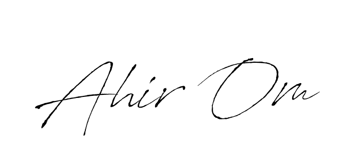 How to make Ahir Om signature? Antro_Vectra is a professional autograph style. Create handwritten signature for Ahir Om name. Ahir Om signature style 6 images and pictures png