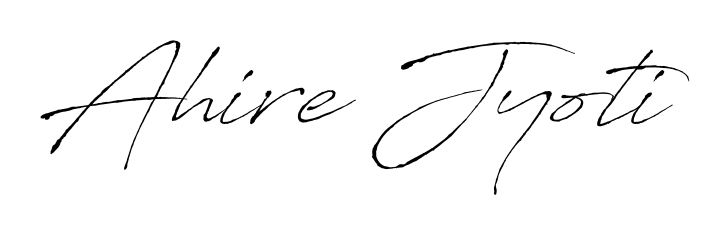 A dynamic signature style for Ahire Jyoti using Antro_Vectra script. Designed to look authentic, handwritten, and professional. Ahire Jyoti signature style 6 images and pictures png