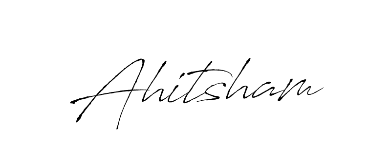 Design your own signature with our free online signature maker. With this signature software, you can create a handwritten (Antro_Vectra) signature for name Ahitsham. Ahitsham signature style 6 images and pictures png