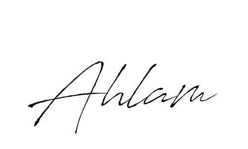 Ahlam stylish signature style. Best Handwritten Sign (Antro_Vectra) for my name. Handwritten Signature Collection Ideas for my name Ahlam. Ahlam signature style 6 images and pictures png