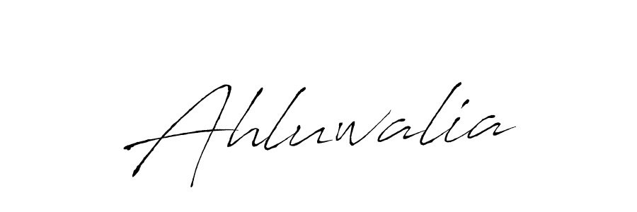 Use a signature maker to create a handwritten signature online. With this signature software, you can design (Antro_Vectra) your own signature for name Ahluwalia. Ahluwalia signature style 6 images and pictures png