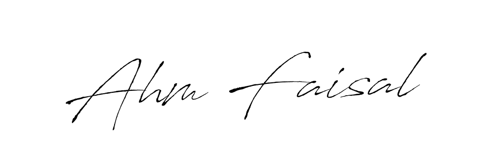 The best way (Antro_Vectra) to make a short signature is to pick only two or three words in your name. The name Ahm Faisal include a total of six letters. For converting this name. Ahm Faisal signature style 6 images and pictures png