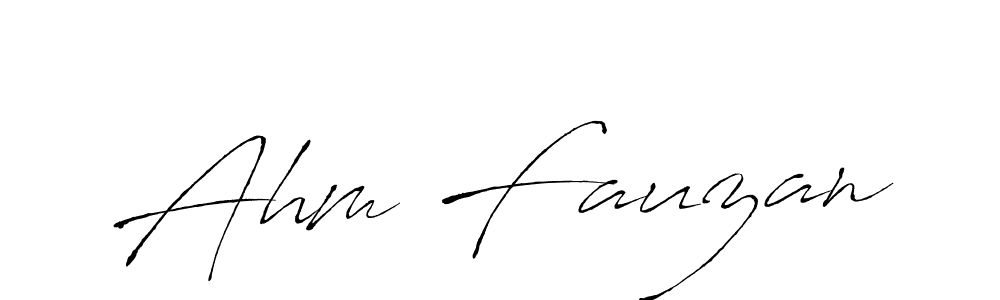 Also we have Ahm Fauzan name is the best signature style. Create professional handwritten signature collection using Antro_Vectra autograph style. Ahm Fauzan signature style 6 images and pictures png