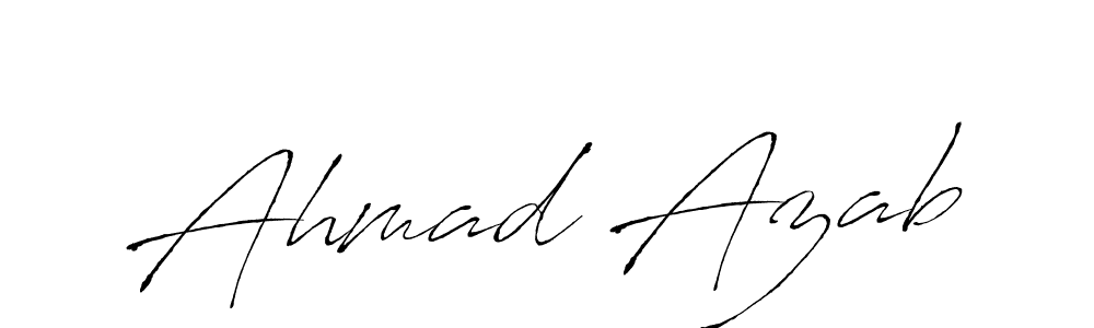 Make a beautiful signature design for name Ahmad Azab. With this signature (Antro_Vectra) style, you can create a handwritten signature for free. Ahmad Azab signature style 6 images and pictures png