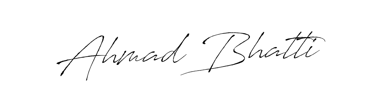 Design your own signature with our free online signature maker. With this signature software, you can create a handwritten (Antro_Vectra) signature for name Ahmad Bhatti. Ahmad Bhatti signature style 6 images and pictures png