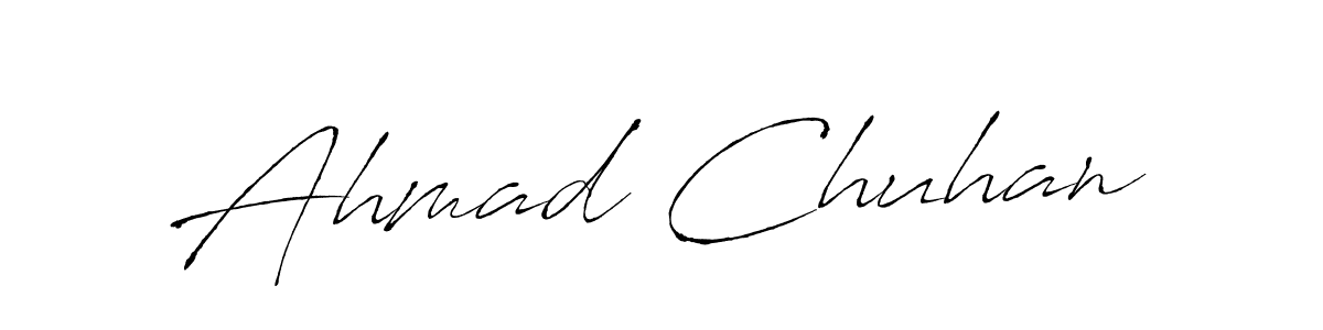 Create a beautiful signature design for name Ahmad Chuhan. With this signature (Antro_Vectra) fonts, you can make a handwritten signature for free. Ahmad Chuhan signature style 6 images and pictures png