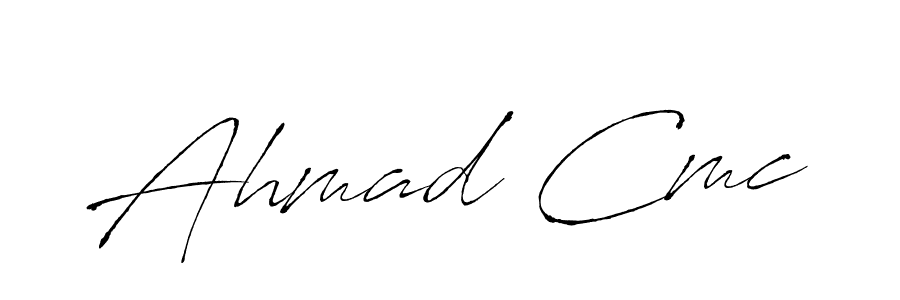 It looks lik you need a new signature style for name Ahmad Cmc. Design unique handwritten (Antro_Vectra) signature with our free signature maker in just a few clicks. Ahmad Cmc signature style 6 images and pictures png