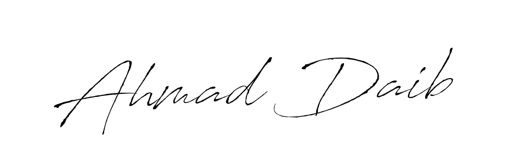 Make a beautiful signature design for name Ahmad Daib. With this signature (Antro_Vectra) style, you can create a handwritten signature for free. Ahmad Daib signature style 6 images and pictures png