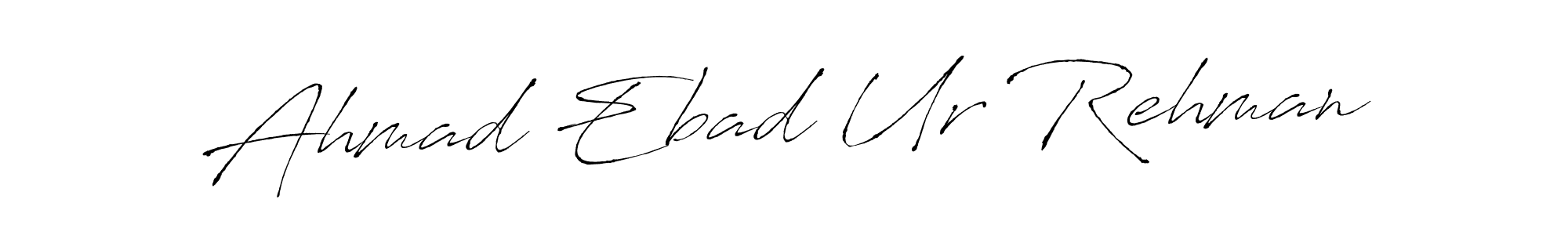 How to make Ahmad Ebad Ur Rehman name signature. Use Antro_Vectra style for creating short signs online. This is the latest handwritten sign. Ahmad Ebad Ur Rehman signature style 6 images and pictures png