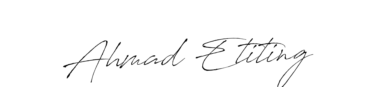 Design your own signature with our free online signature maker. With this signature software, you can create a handwritten (Antro_Vectra) signature for name Ahmad Etiting. Ahmad Etiting signature style 6 images and pictures png