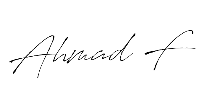 How to make Ahmad F signature? Antro_Vectra is a professional autograph style. Create handwritten signature for Ahmad F name. Ahmad F signature style 6 images and pictures png